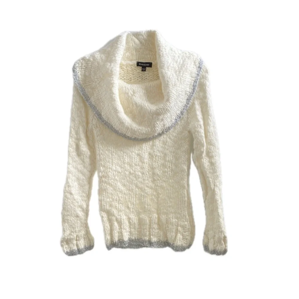 bebe Cowl Neck Sweater Size: Medium